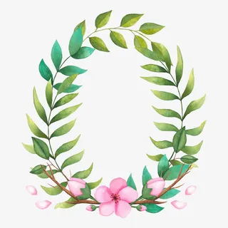 手绘卡通装饰花草装饰海报设计免抠