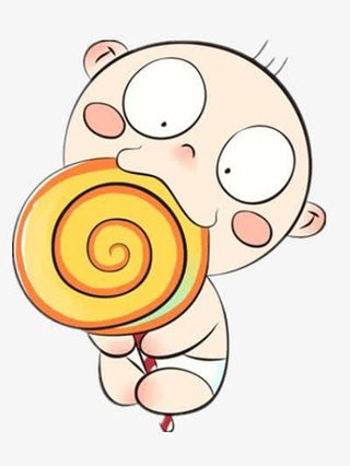 吃糖的小婴儿免抠