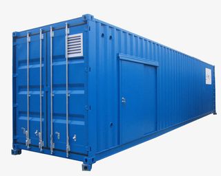 宝蓝色金属集装箱免抠
