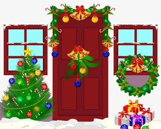 圣诞门口装饰免抠