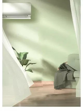 立体窗帘背景图片淡绿色免抠