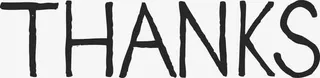 THANKS黑色艺术字矢量图免抠