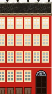 卡通红色房屋免抠