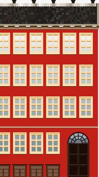 卡通红色房屋免抠