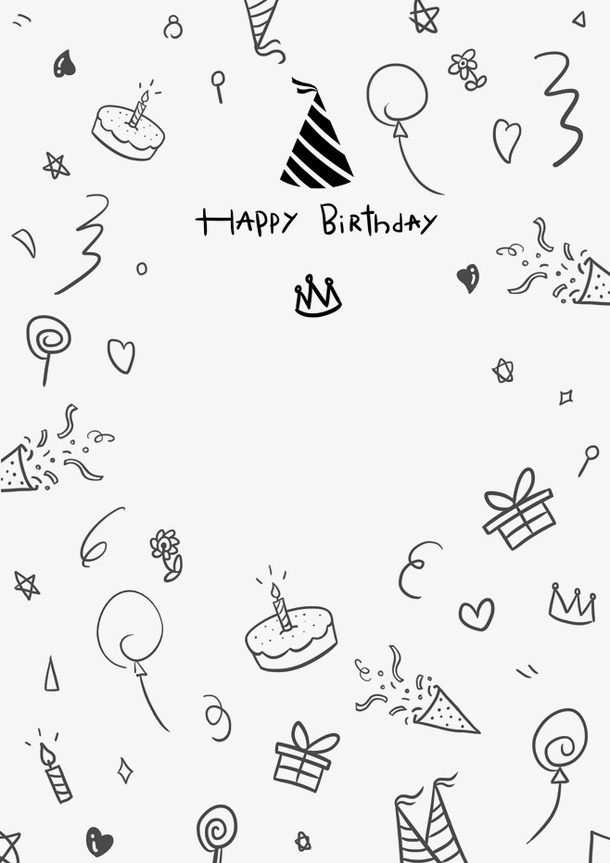 生日漂浮元素免抠