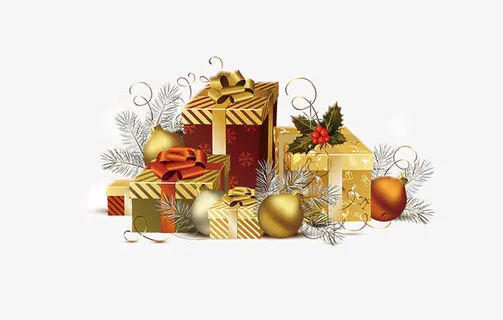 圣诞节礼物堆免抠