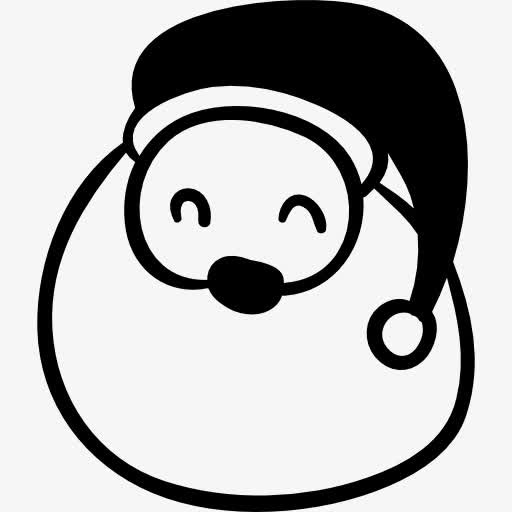 快乐的脸圣诞老人图标免抠