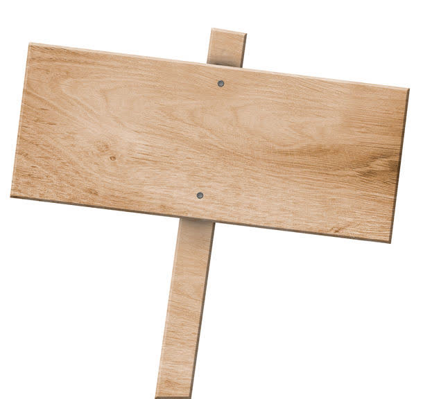 木板指示牌免抠