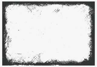 黑色书画框免抠