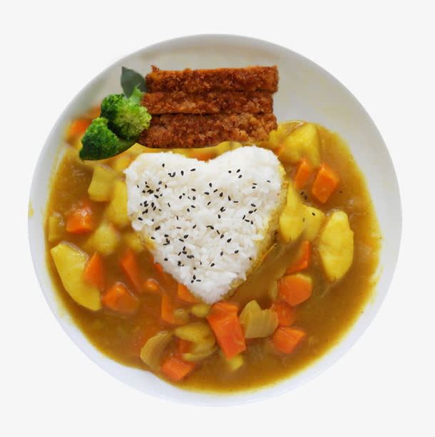 心心芝麻白饭鸡扒饭免抠