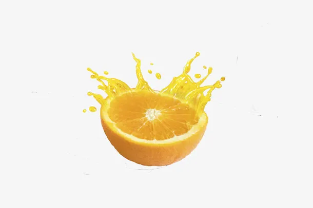 飞溅橙汁免抠