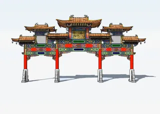 复古风门头免抠