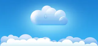 卡通云朵蓝天背景