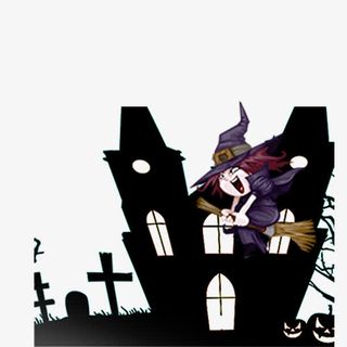 万圣鬼屋素材免抠