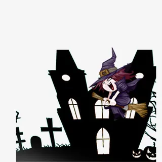 万圣鬼屋素材免抠