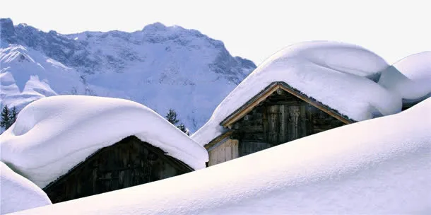积雪村庄免抠
