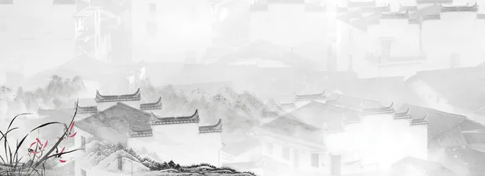 中国风古典徽派建筑banner高清