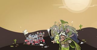 手绘夸张人物表情战斗免抠