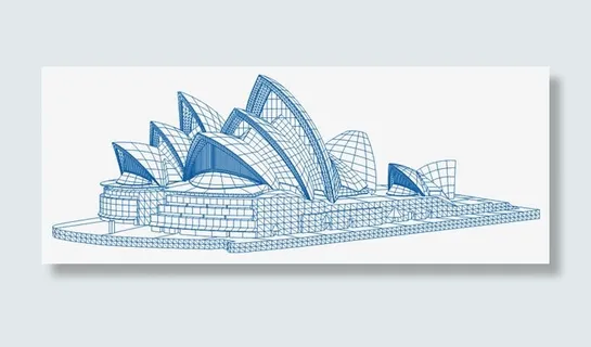 手绘悉尼歌剧院免抠