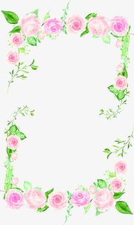 美丽花朵边框免抠