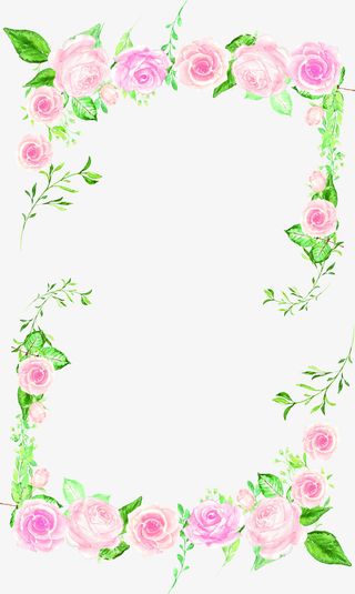 美丽花朵边框免抠