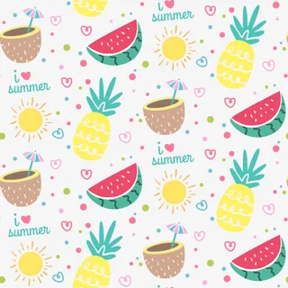 矢量缤纷夏日免抠