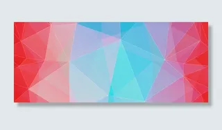 红色几何体模糊背景高清