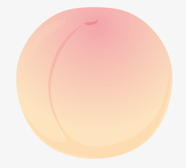 手绘卡通粉色桃子免抠