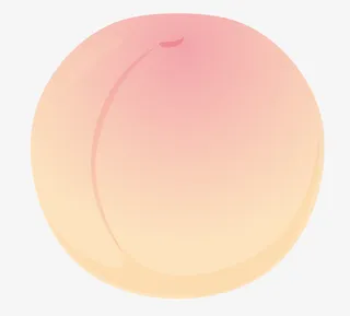 手绘卡通粉色桃子免抠