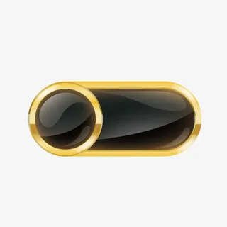 金色光亮按钮免抠