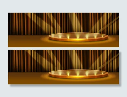 金色舞台背景高清