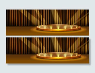金色舞台背景高清