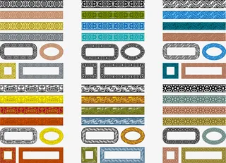 中国风花边图框免抠