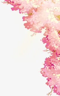 春天樱花阳光穿透免抠动植物植物元素