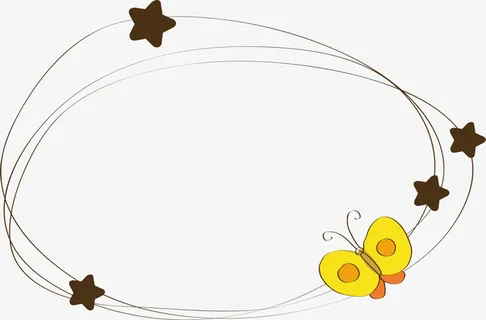 小清新卡通边框免抠