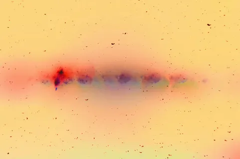 黄色背景红色点缀黑色粉尘