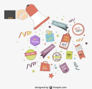 促销标签插画矢量素材下载,免抠