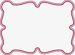 红色线条框架免抠