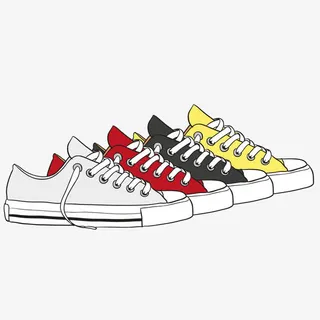 手绘板鞋免抠