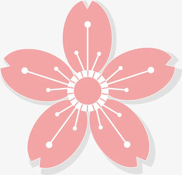矢量图粉色樱花花瓣免抠