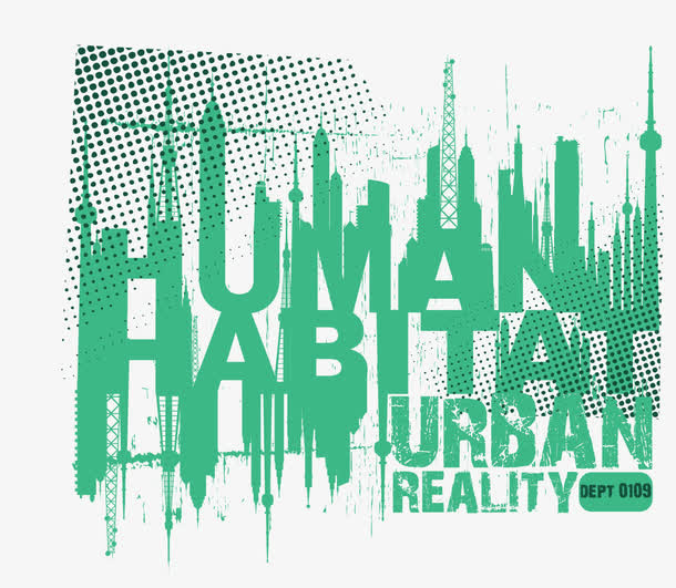 绿色漂浮音乐碎片免抠