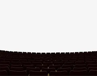 黑色背光看台椅免抠