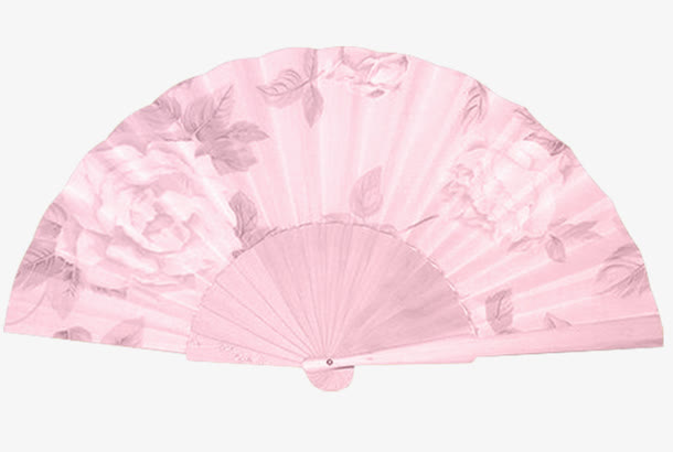 粉色折扇免抠