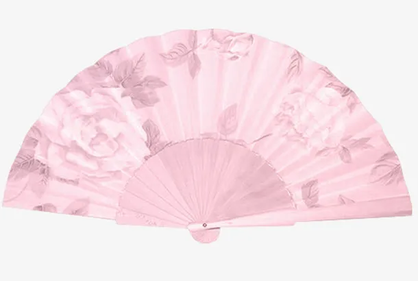粉色折扇免抠