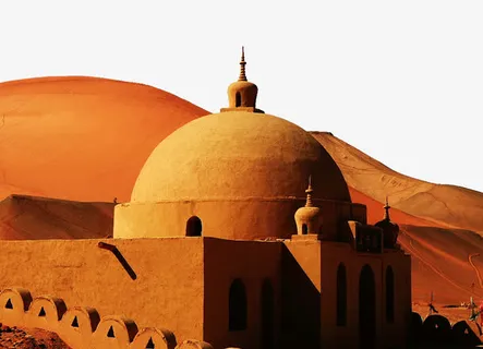 新疆景区火焰山免抠