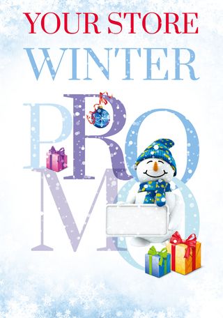 清新英文字母圣诞老人海报背景模板高清