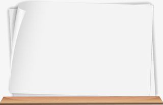 白色纸张边框纹理免抠