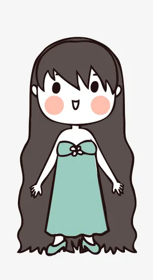 人物手绘插画可爱素材23免抠