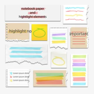 矢量撕开的纸免抠