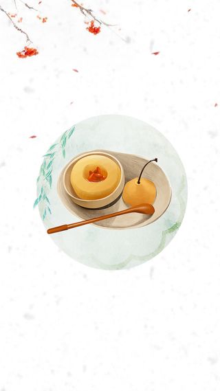 二十四节气美食惊蛰节气手绘H5背景下载高清